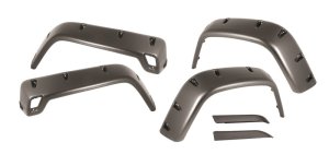 Jeep Wrangler Fender Flares - Front + Rear - Rugged Ridge - All Terrain - Matte - `97-`06